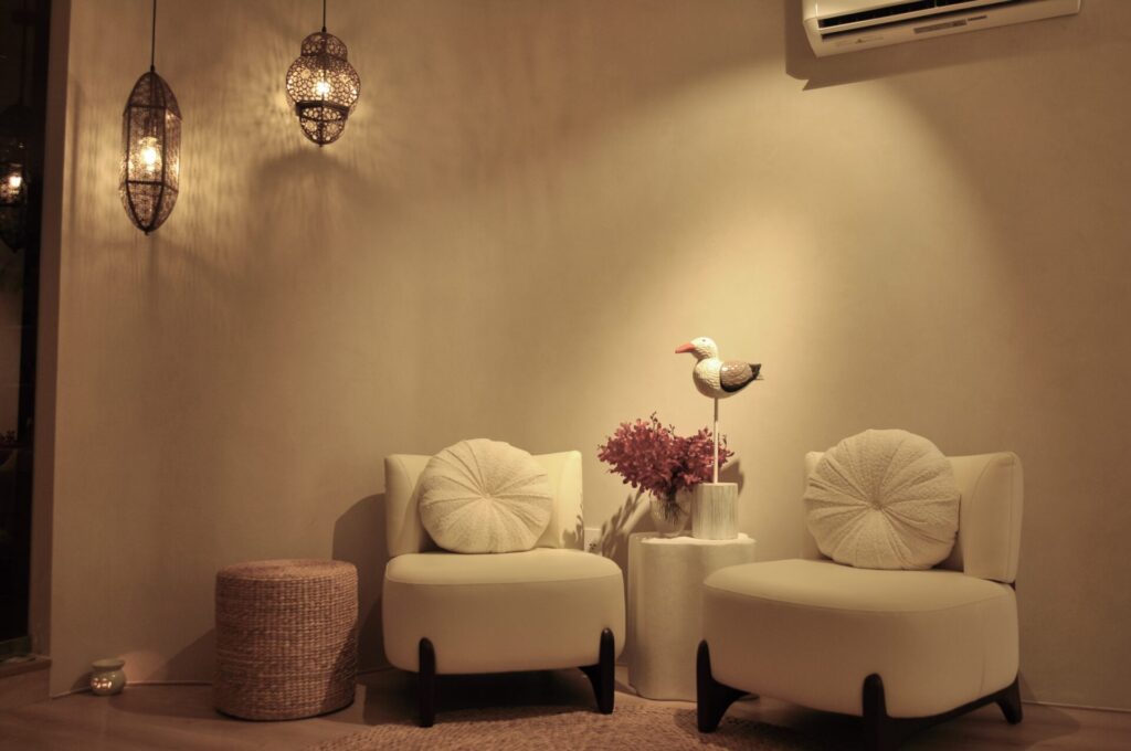 Spa in Ho Chi Minh City reception area near Ben Thanh market, clean modern and premium